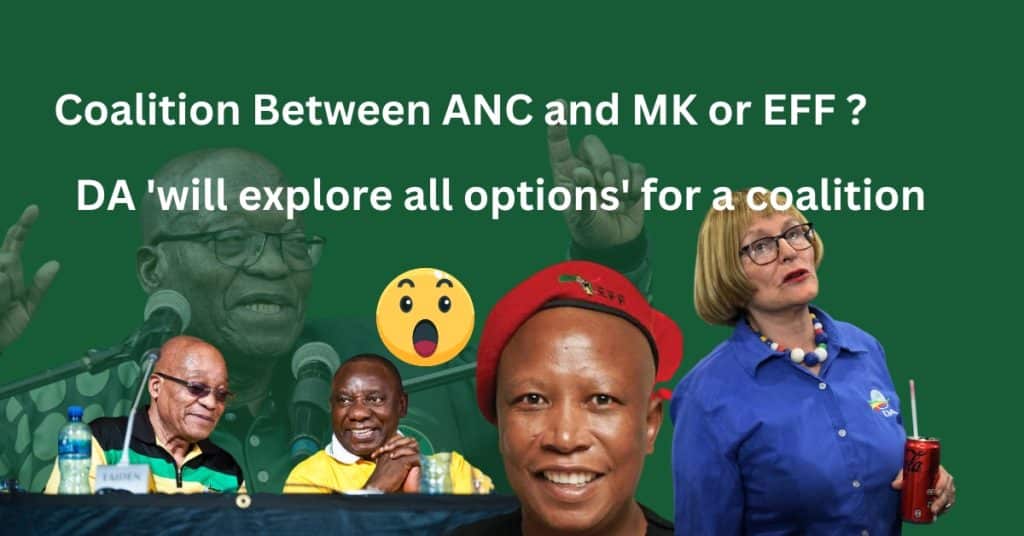 Coalition Between ANC and MK or EFF , ANC coalition discussions