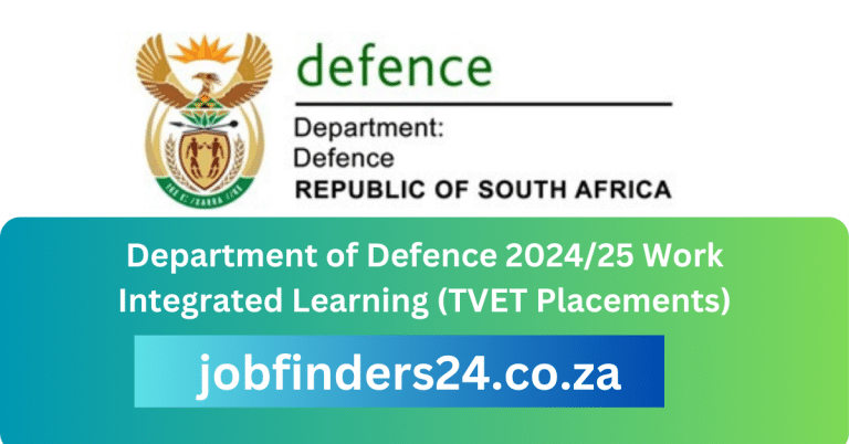 Department of Defence 2024/25 Work Integrated Learning (TVET Placements)