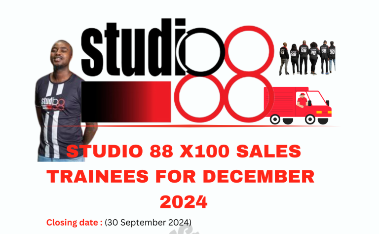 STUDIO 88 X100 Part-Time Sales Trainees Exciting