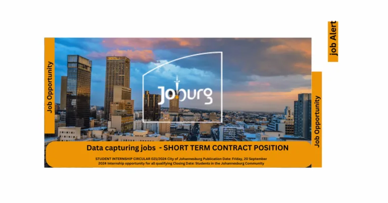 Data capturing jobs in Gauteng GPG Professional Job Centre