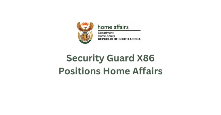 Security Guard X86 Positions – Department of Home Affairs