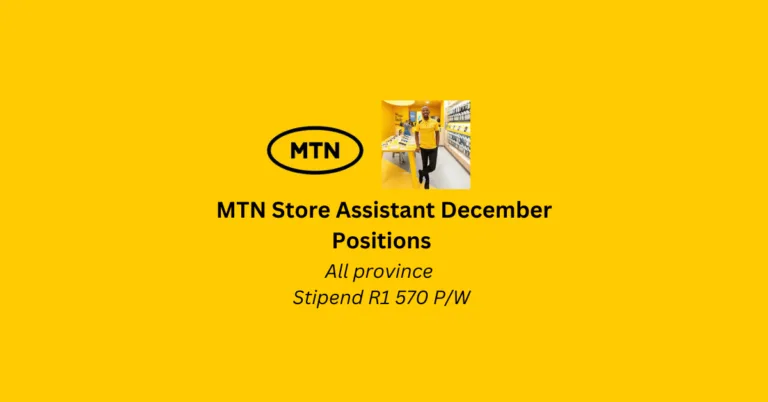 MTN Hiring Store Assistants National Wide
