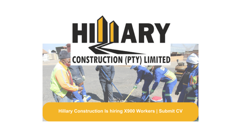 Hillary Construction Is Hiring X900 Workers | Submit CV