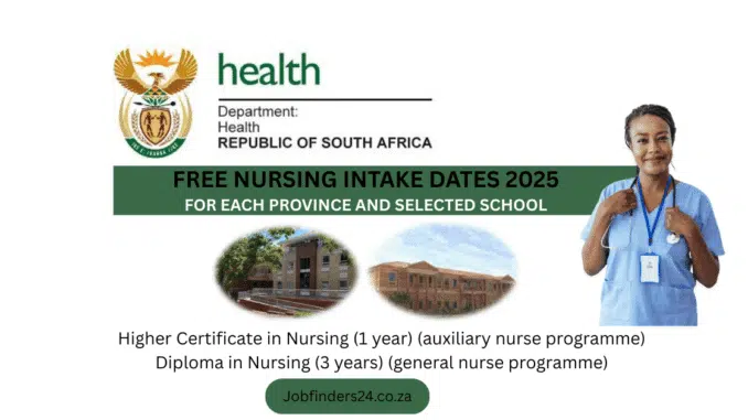 dept of health Students applying for the Department of Health free nursing intake 2026 at public nursing colleges in South Africa