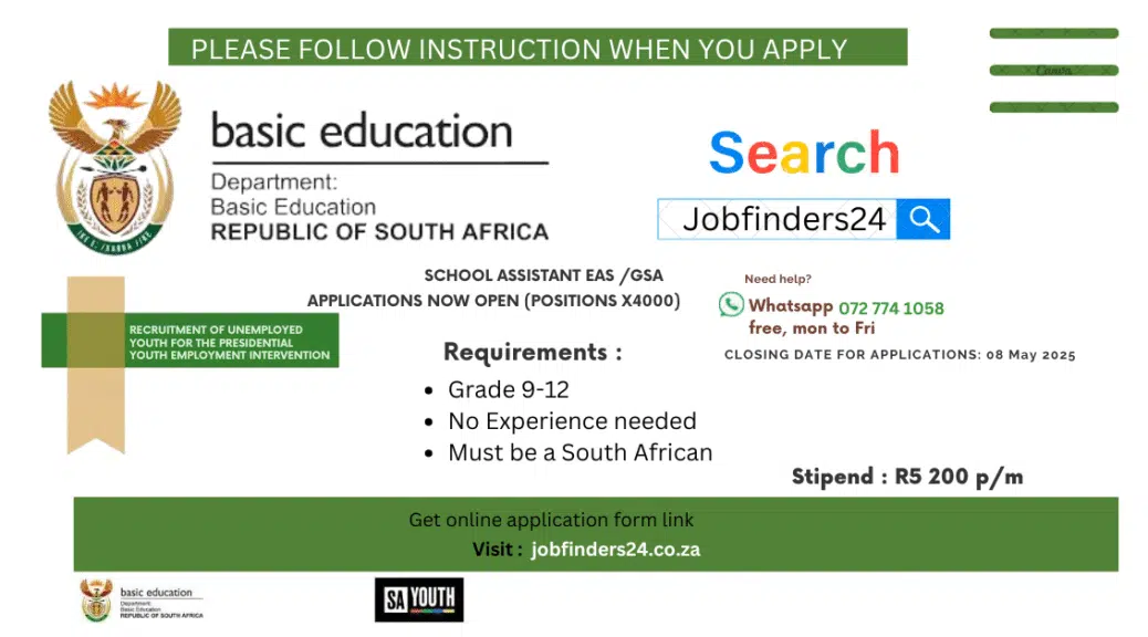 General School Assistant (GSA) Young school assistant guiding learners during sports practice in all province Education Assistant supporting learners in a South African primary school classroom