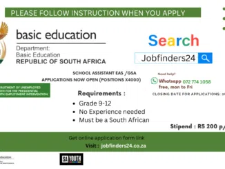 General School Assistant (GSA) Young school assistant guiding learners during sports practice in all province Education Assistant supporting learners in a South African primary school classroom