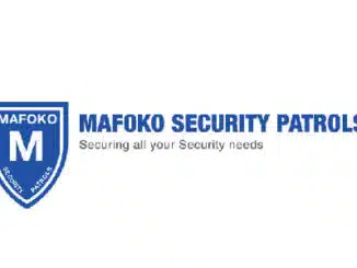 Security Officer on duty at a retail store in Pretoria, ensuring safety and monitoring activity at Mafoko.