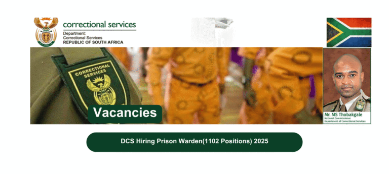DCS Hiring Prison Warden (1102 Positions) 2025