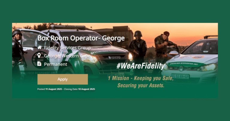 Box Room Operator – George | Fidelity Services Group