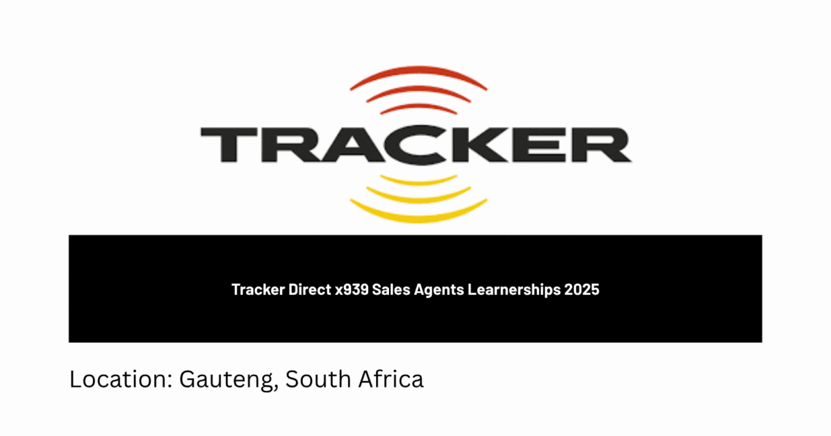 Tracker Direct x939 Sales Learnerships 2025 application in South Africa