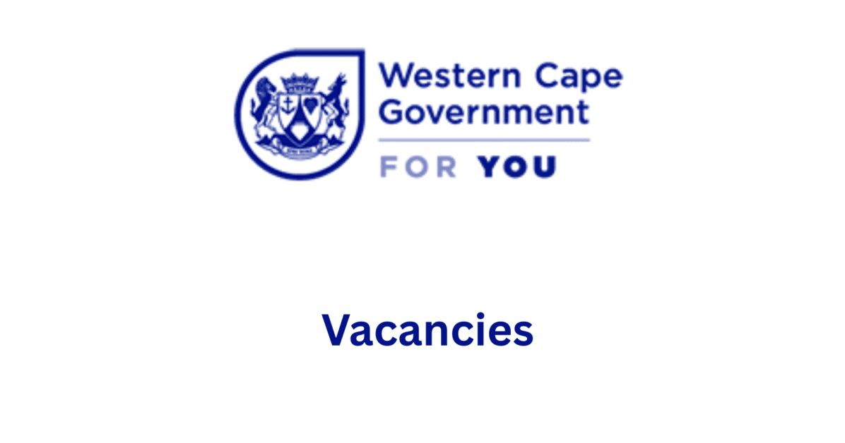 western cape government vacancies