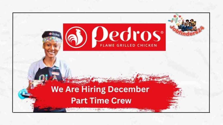 Pedros December Part-Time Jobs 2025