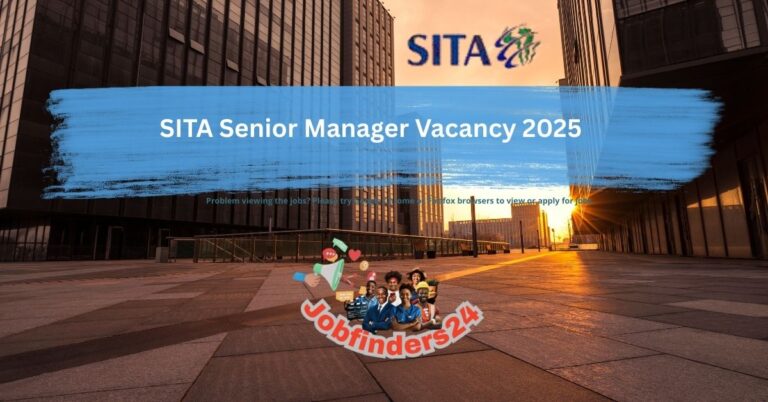 SITA Senior Manager Vacancy 2025
