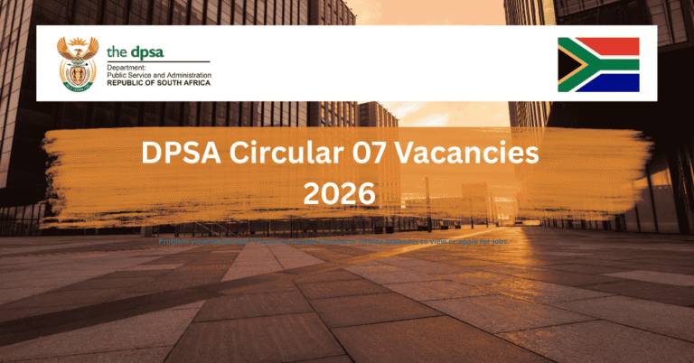 DPSA Circular 07 Vacancies 2026